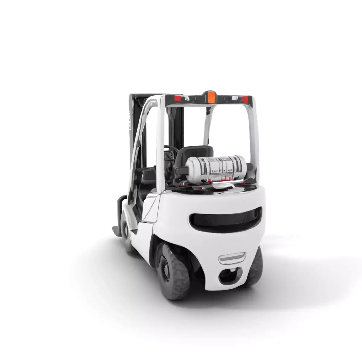 Silver Industrial Forklift model pack Low-poly 3D model
