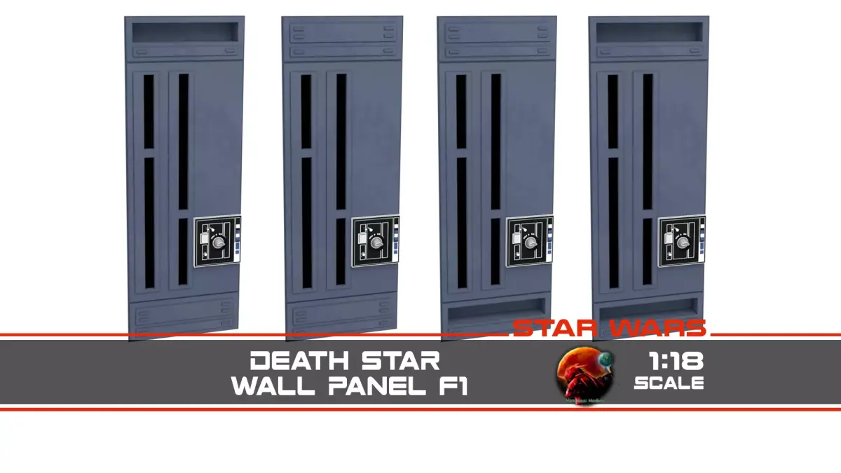 Death Star Wall Panel - F1 - 1-18 scale Kenner Hasbro 3D print model