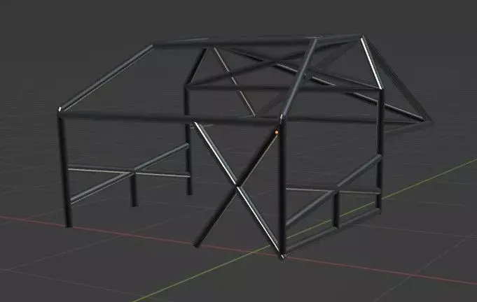 JZX 100 MKII2 Competition Rollcage Free low-poly 3D model