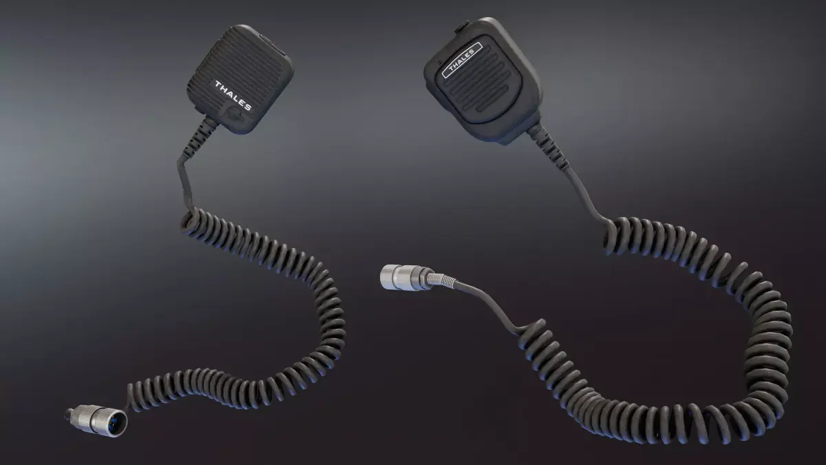 Thales PTT Handheld Speakers Low-poly 3D model