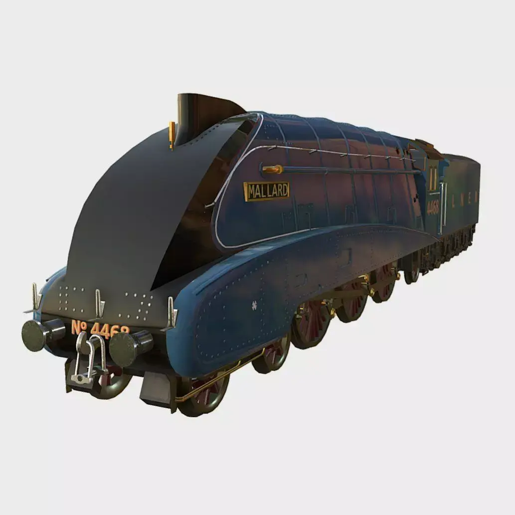 Mallard Steam Train Low-poly 3D model