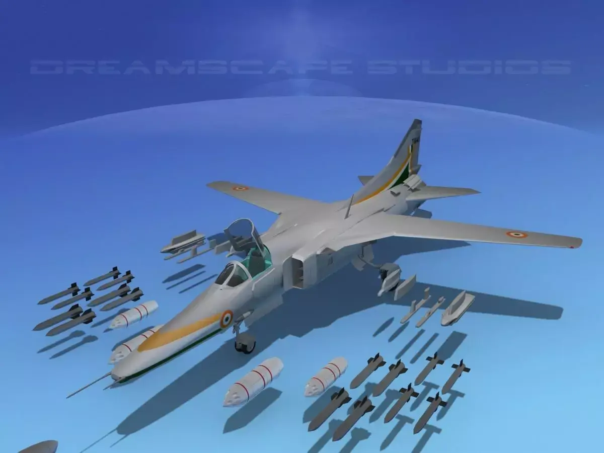 Mig-27 Flogger V18 India 3D model