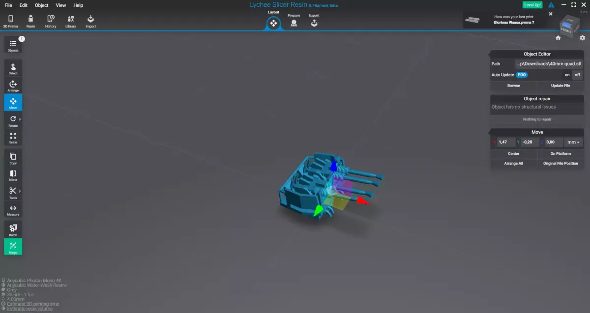 quad 40mm Bofor guns 3D print model