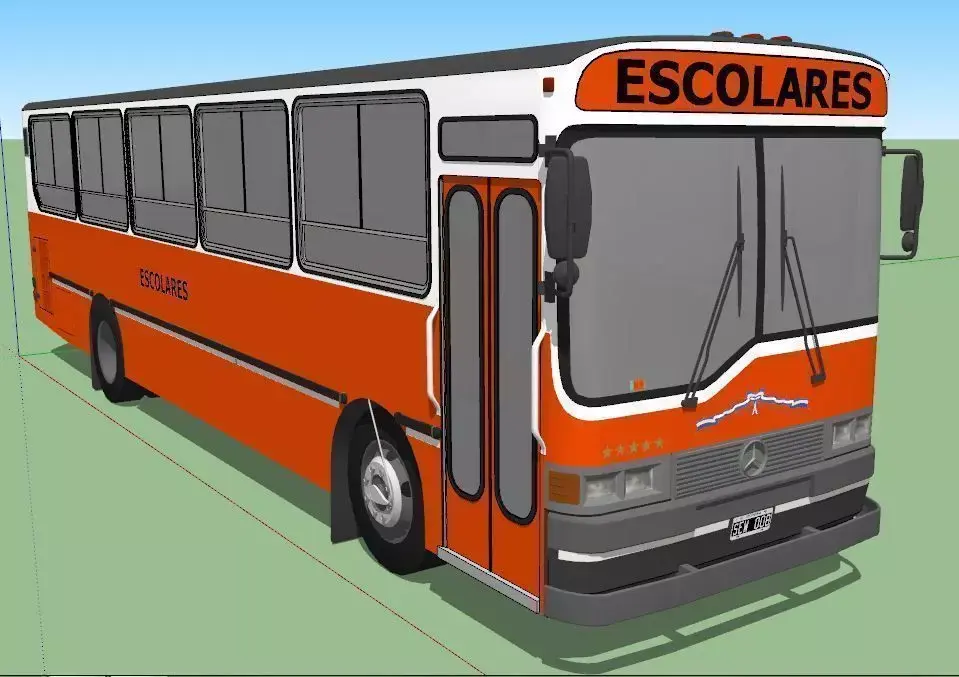 School bus from Argentina Mercedes-Benz OH1316 3D model