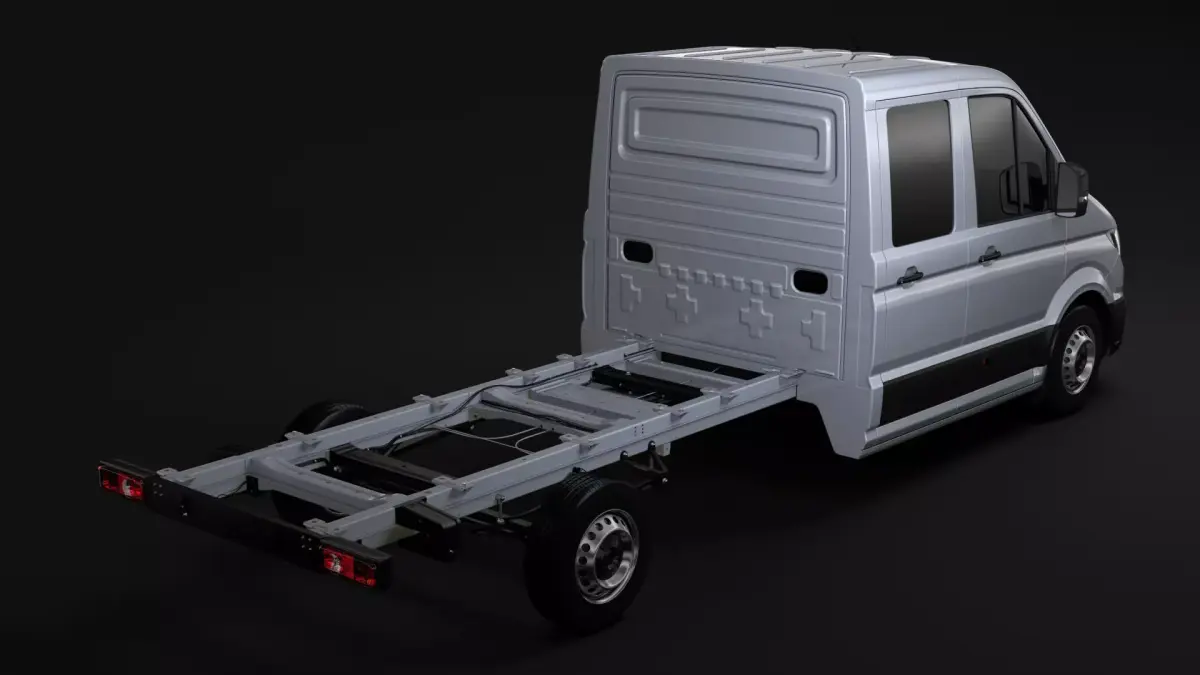 WV Crafter Chassi DoubleCab L2 2017 3D model