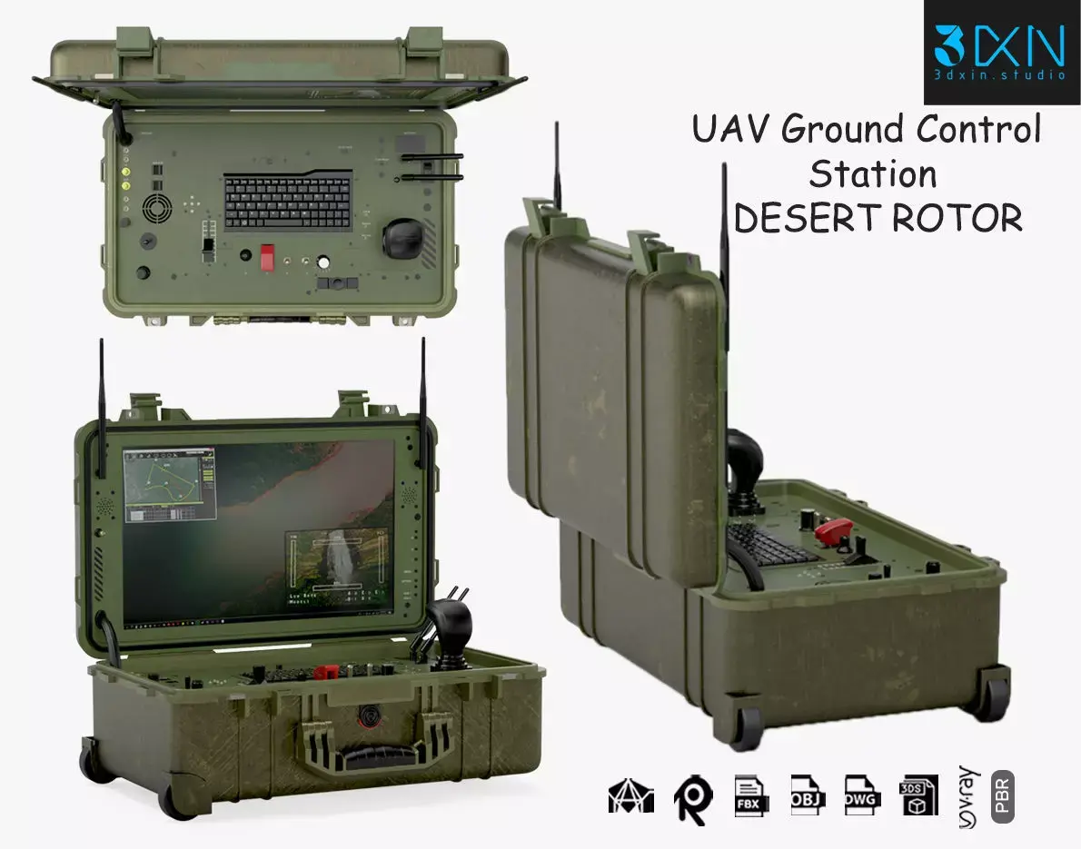 UAV Ground Control Station DESERT ROTOR 3D model
