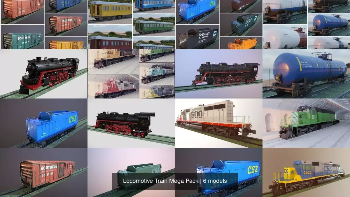 Locomotive Train Mega Pack