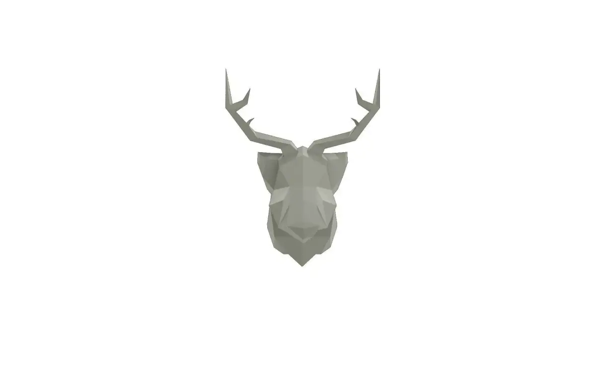 Low Poly Deer head 3D model