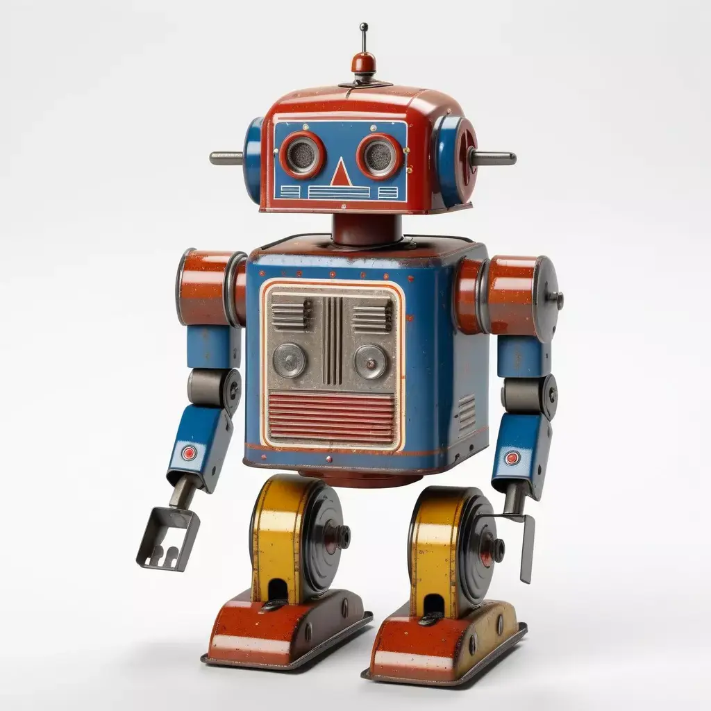 Vintage Tin Toy Robot Model 3D model