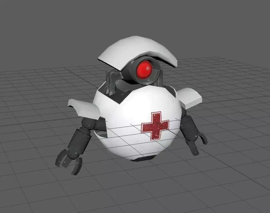 Medic bot Free low-poly 3D model