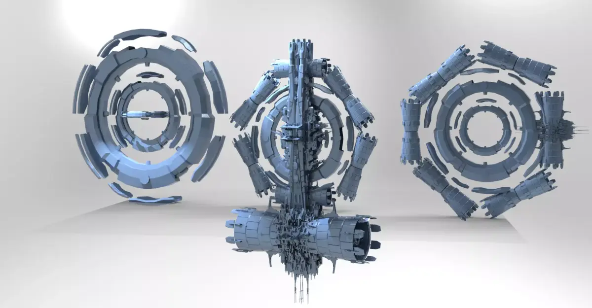 Sci Fi Portal Gateway 3 designs  3D model