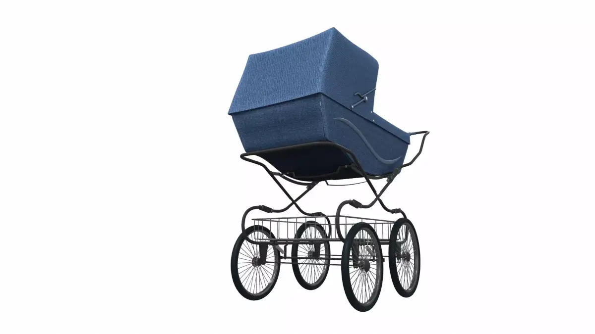 Baby stroller 08 3D model