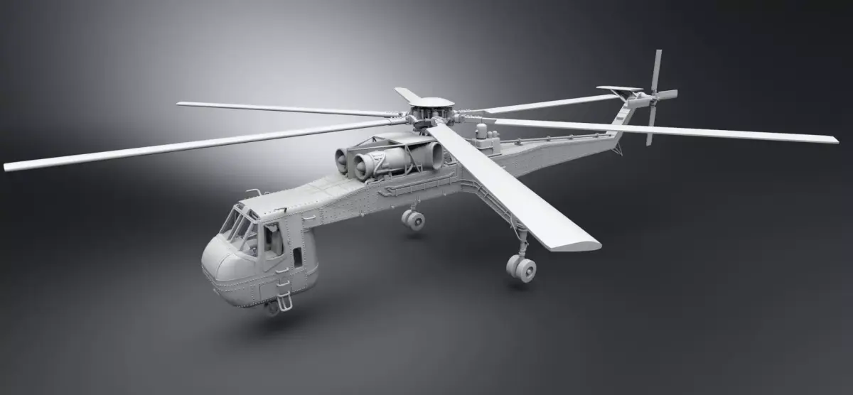 S64 Skycrane scale model 3D print model