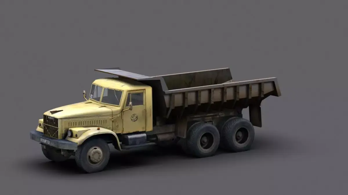 USSR KrAZ 256 truck Low-poly 3D model