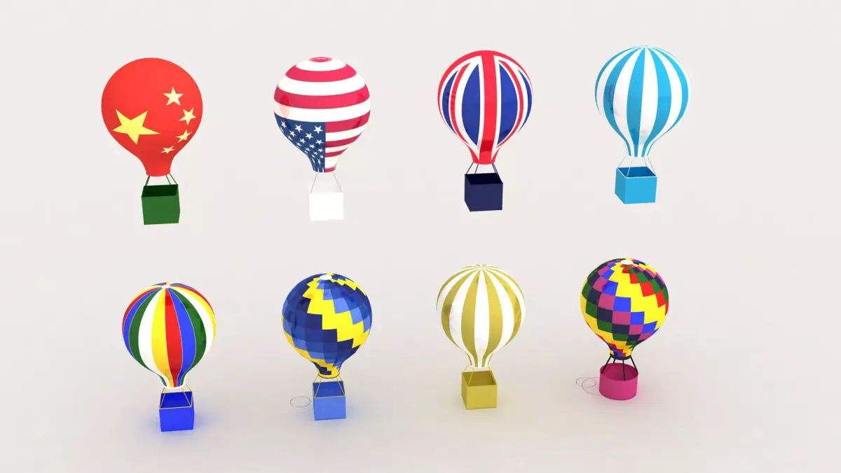 Hot Air Balloon 3D model 5