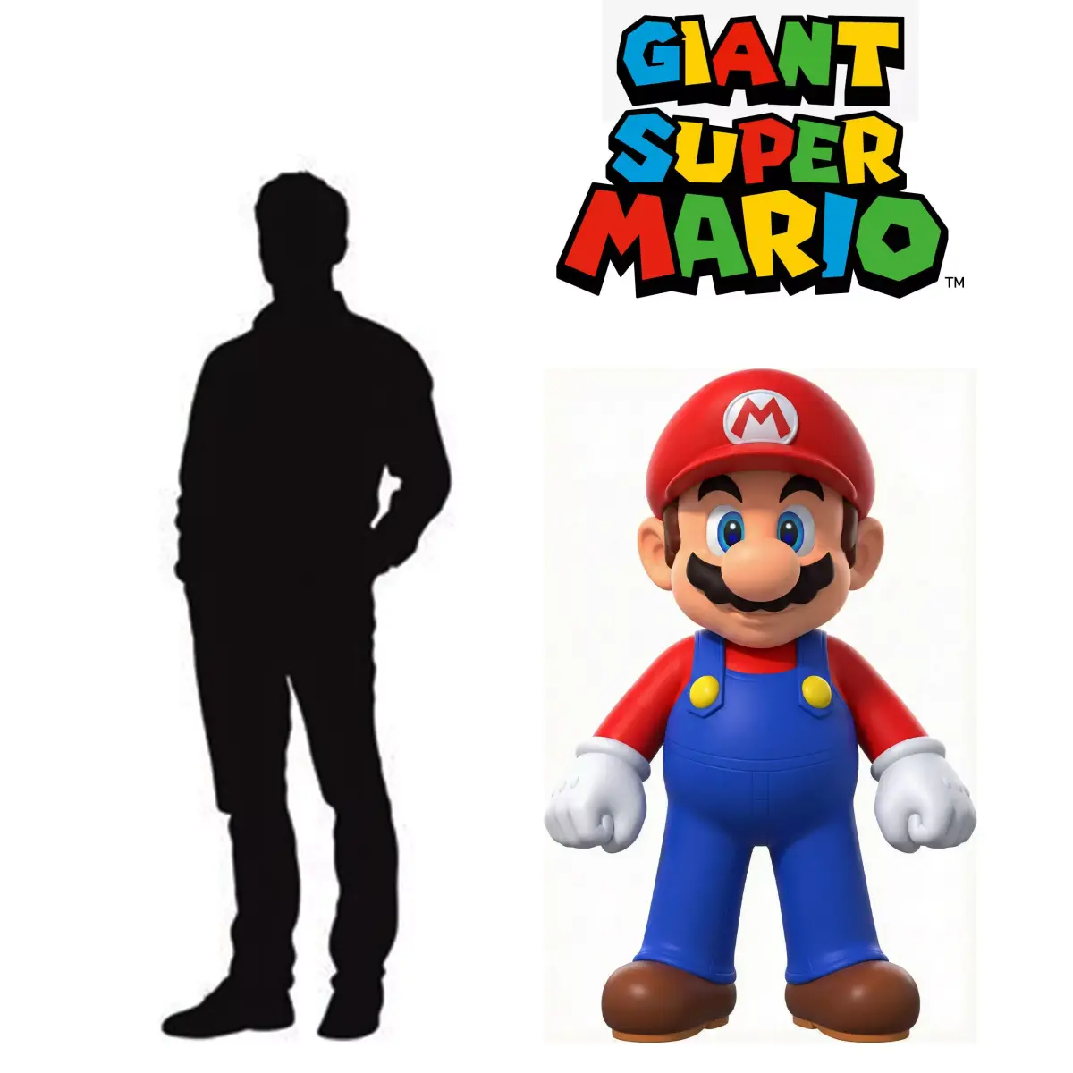 HUGE Super Mario Statue  91-Part 3D Print Assembly Kit 3D print model