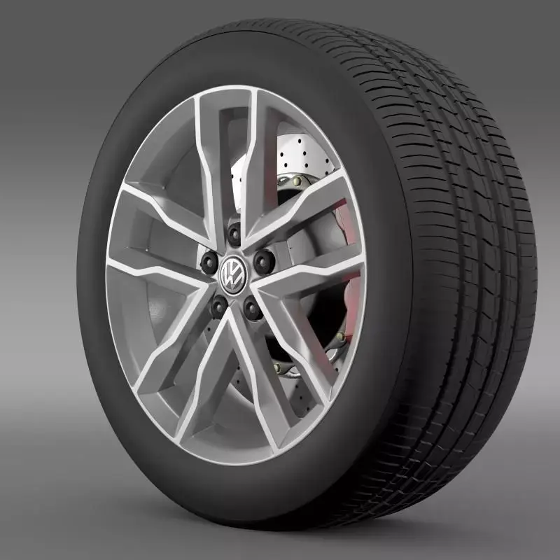 Volkswagen Polo TSI Bluemotion wheel 3D model