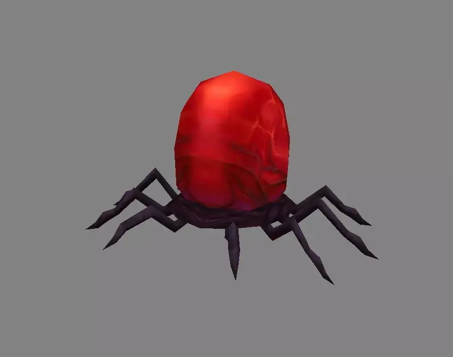 Cartoon animals - lice - blood-sucking ticks - spider Low-poly 3D model