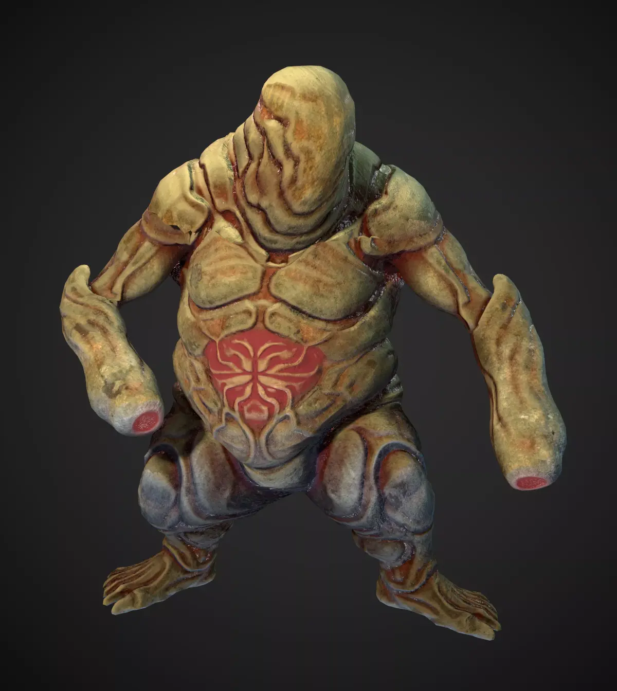 Alien Gunner Horror - 3D character enemy npc lowpoly game ready Low-poly 3D model