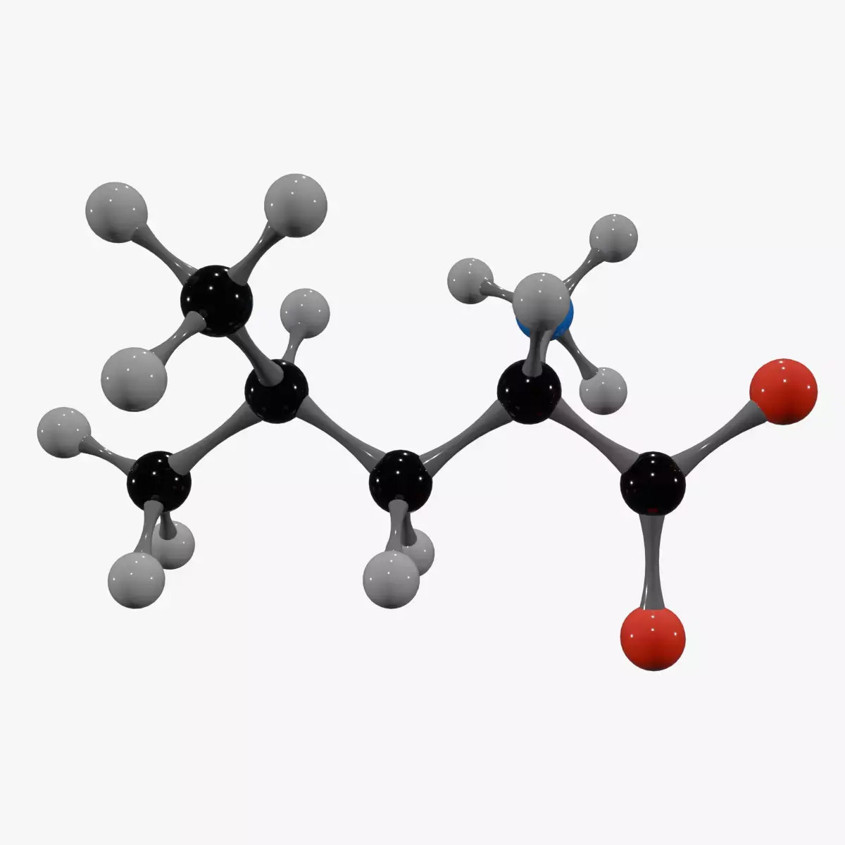 Isoleucine Molecule Low-poly 3D model