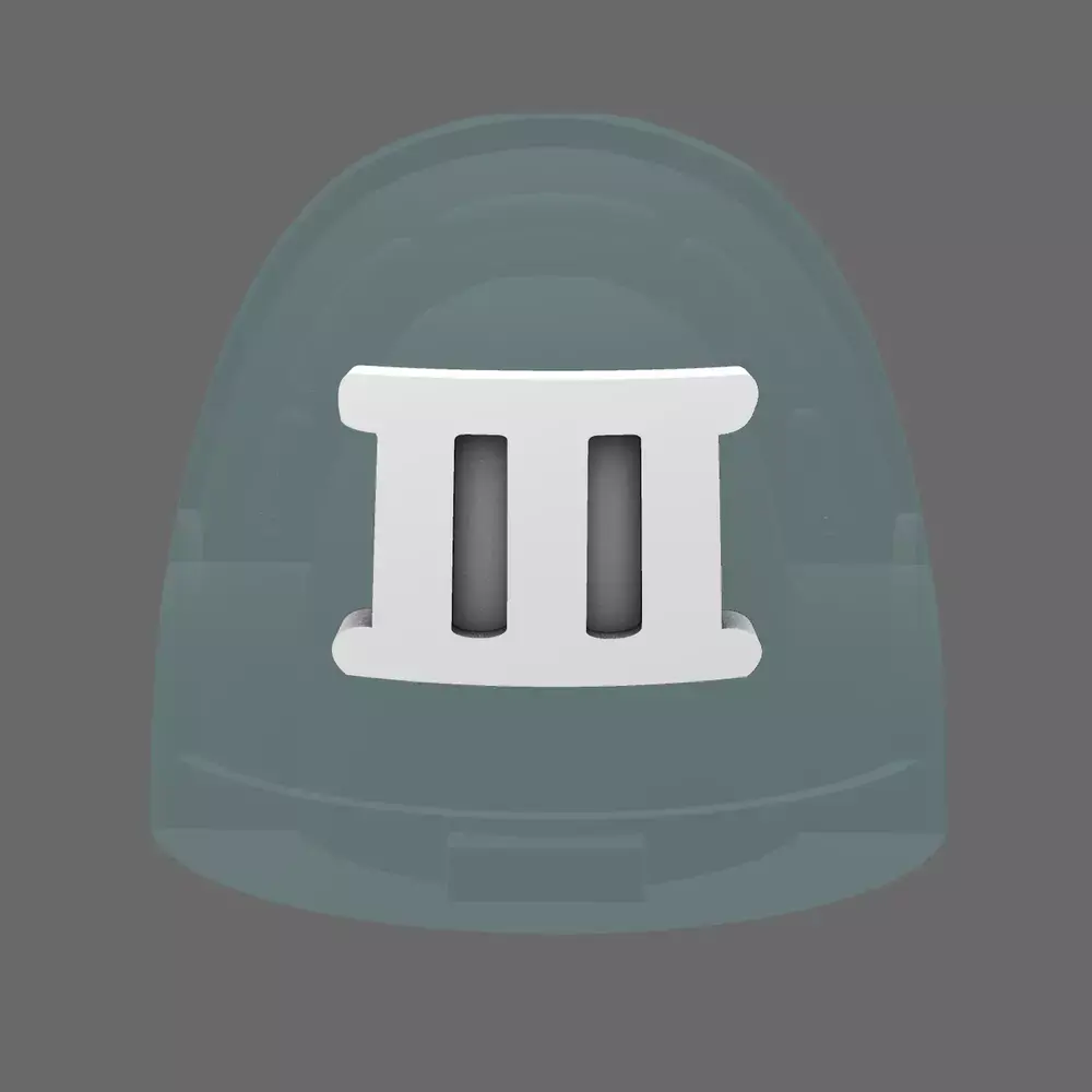 Space Knights V10R Standard Roman Numeral 03 Shoulder Symbols 3D print model