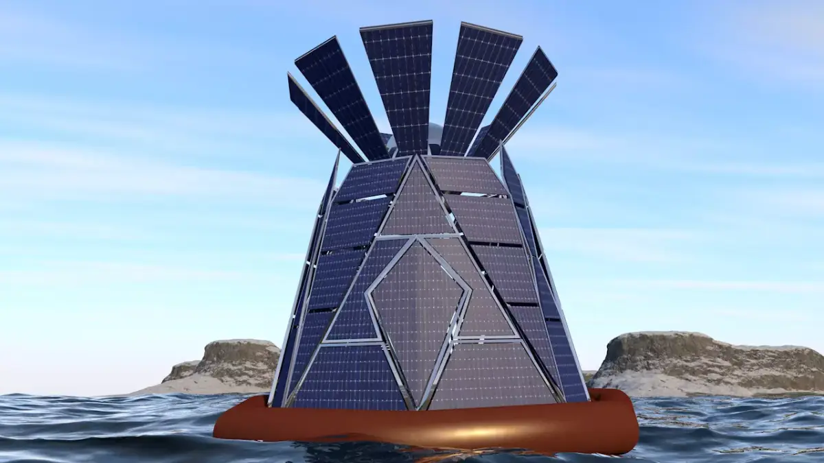 Floating Solar panel 3D model
