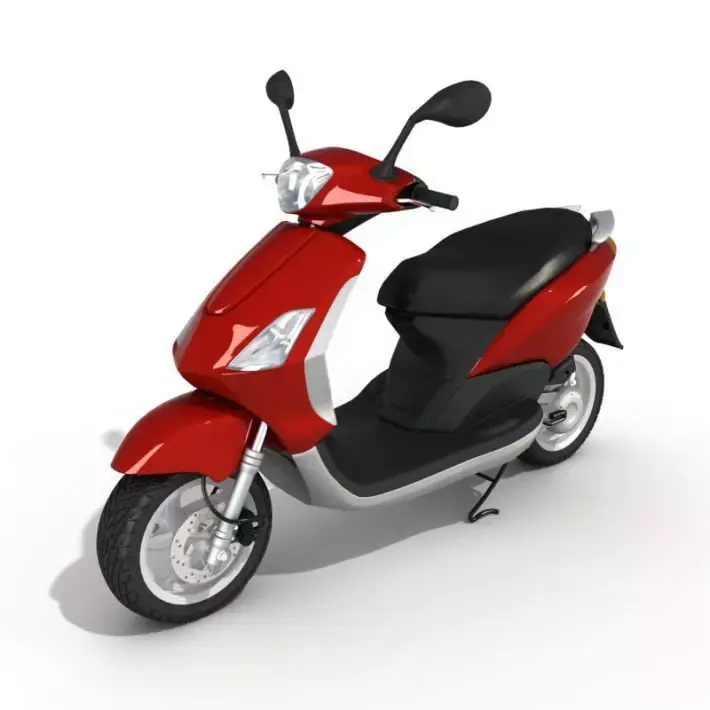 Red Motorcycle 3D model