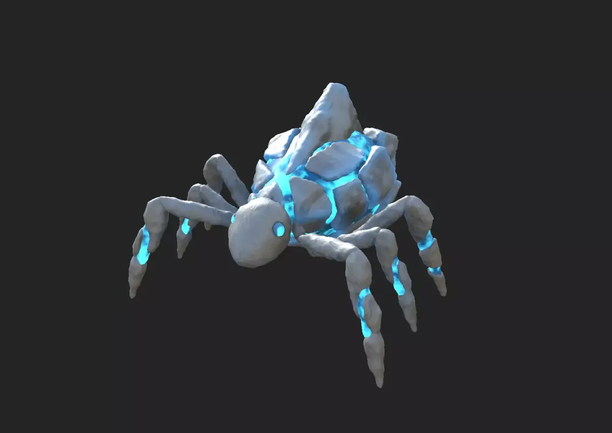 Mutated Ice Insect Low-poly 3D model
