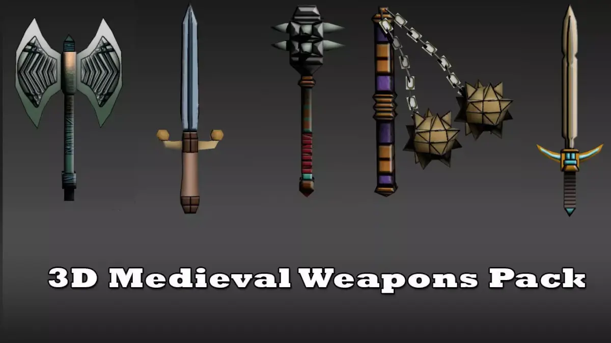 Game-ready Medieval Swords 3D Collection Low-poly 3D model