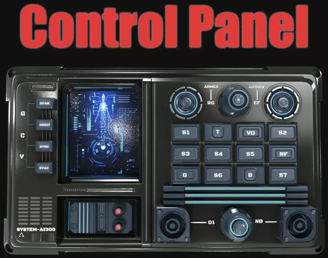 control panel 3D model 4