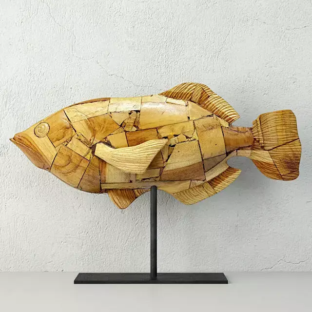 Driftwood Mosaic Fish by Palecek 3D model