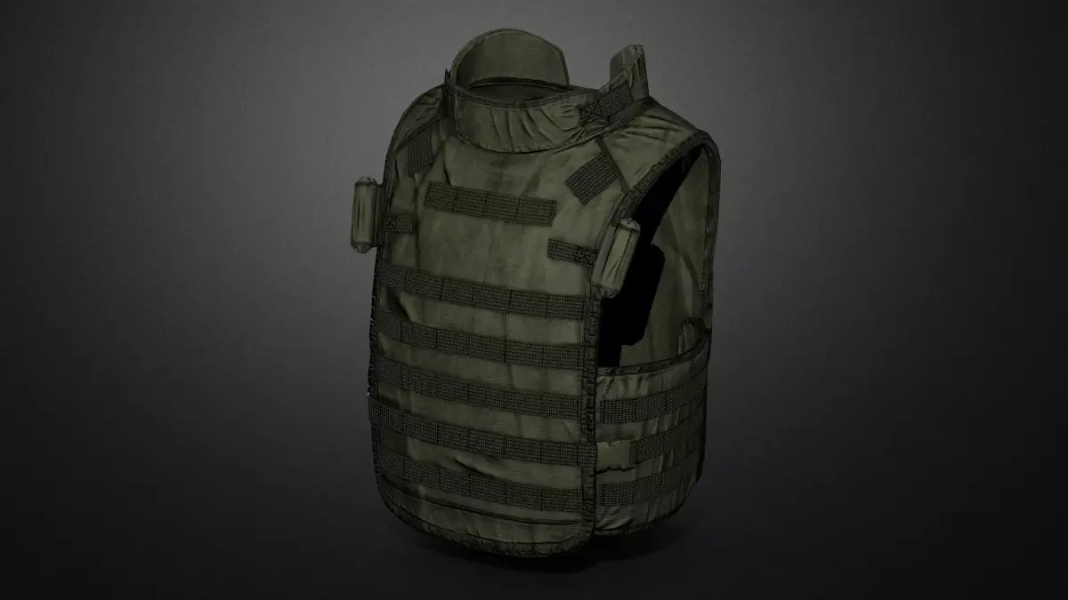 Army Vest 02 Low-poly 3D model
