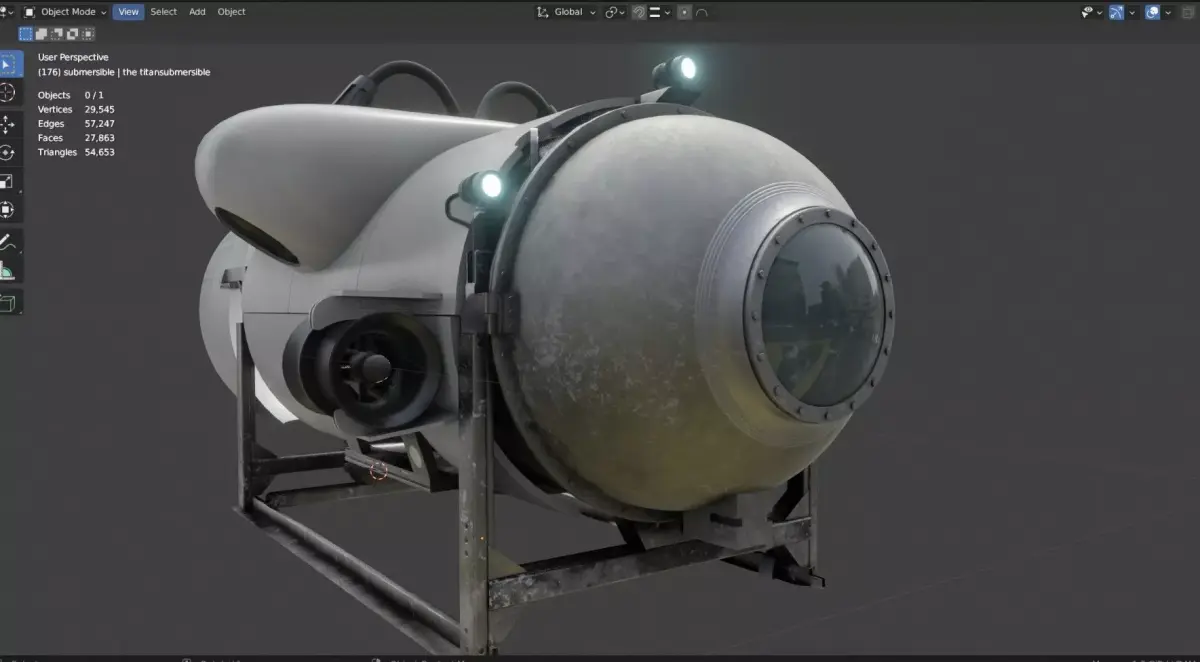 OceanGate Titan submersible 3D model purchase