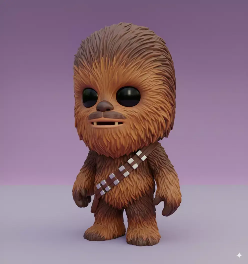Kawaii Chewbacca Collectible 3D Figure 3D print model purchase
