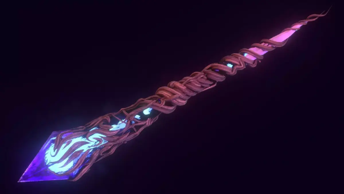 Crystal magic wand Low-poly 3D model