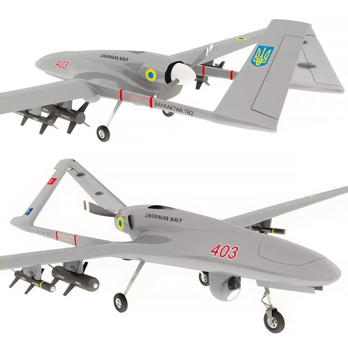 Bairaktar TB2 3D model