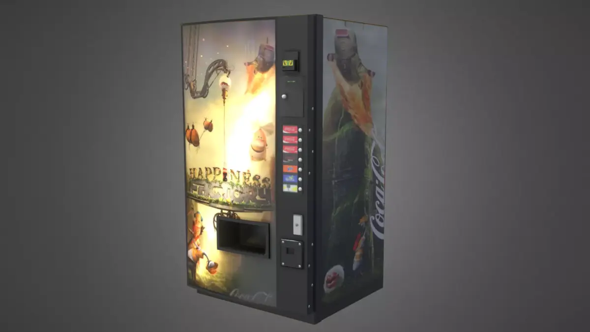 Vending Machine - Happiness Factory Low-poly 3D model