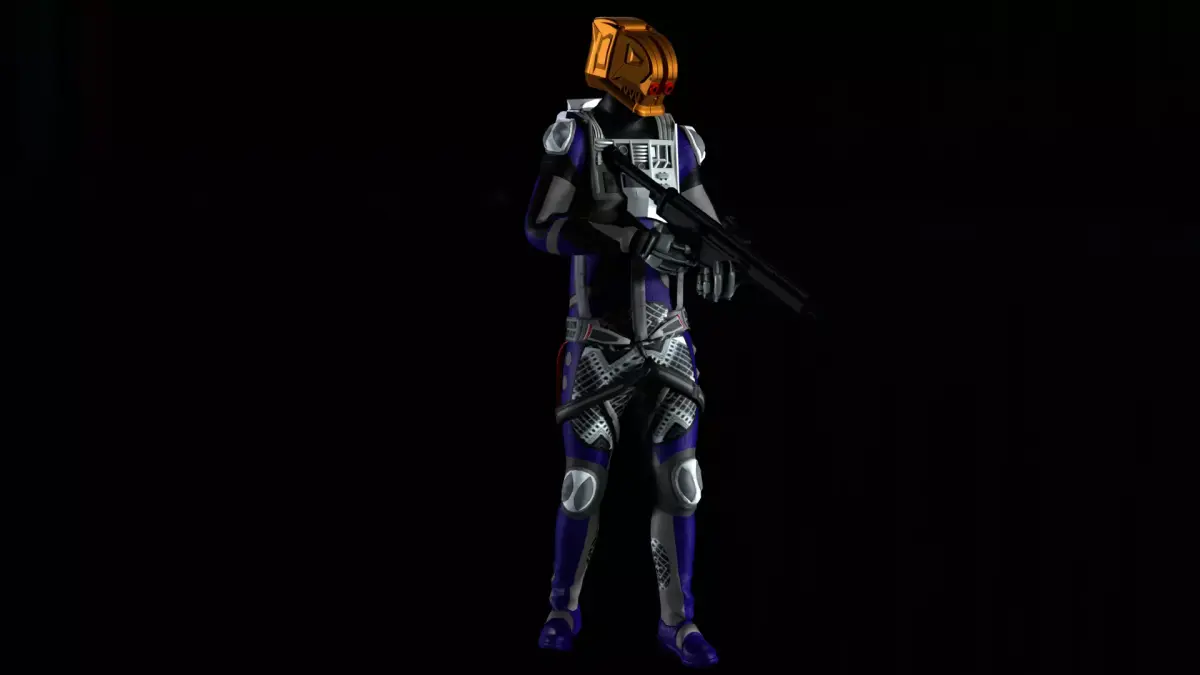 Robot Soldier - Assault Soldier Low-poly 3D model 17