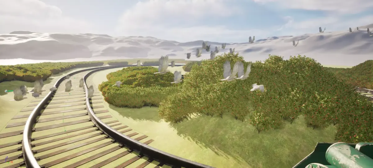 Unreal engine 5 white Eagles flying parade animation scene Low-poly 3D model purchase