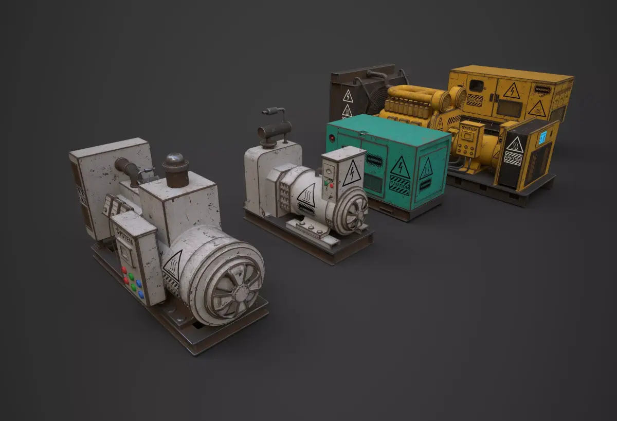 Generator Collection Low-poly 3D model