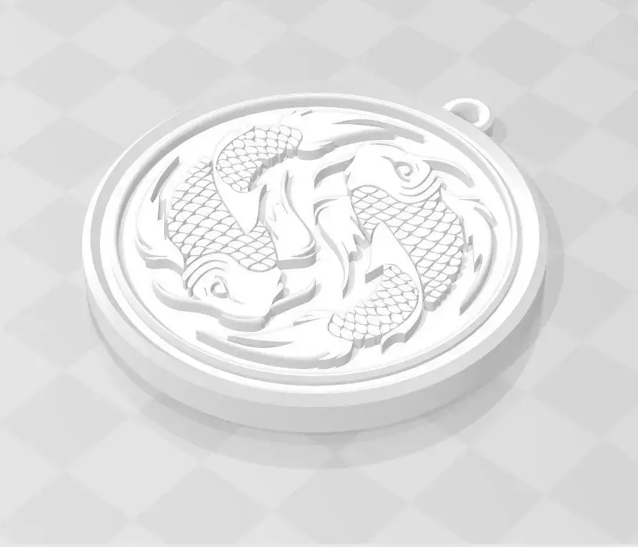 HM Fish Keychain 3D print model