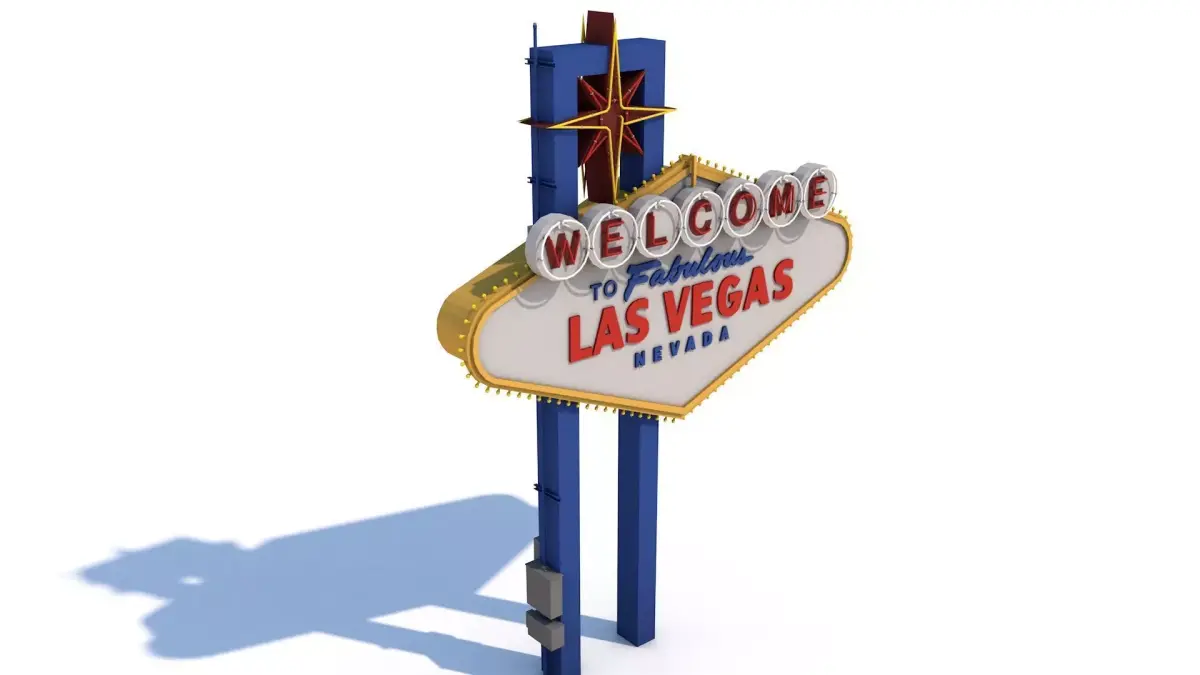 Las Vegas Sign Low-poly 3D model