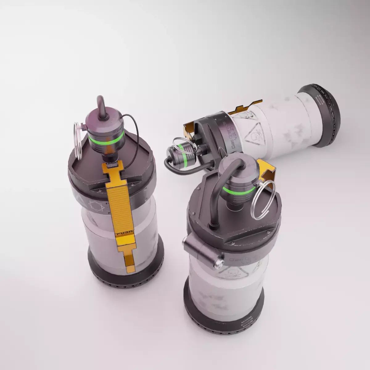 Sci Fi Gas Grenade Vol Z1 Low-poly 3D model