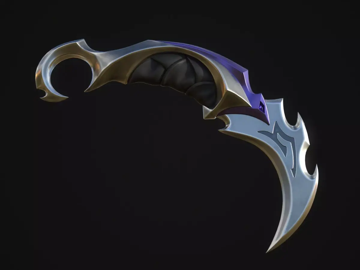 Reaver Karambit Knife Valorant Low-poly 3D model