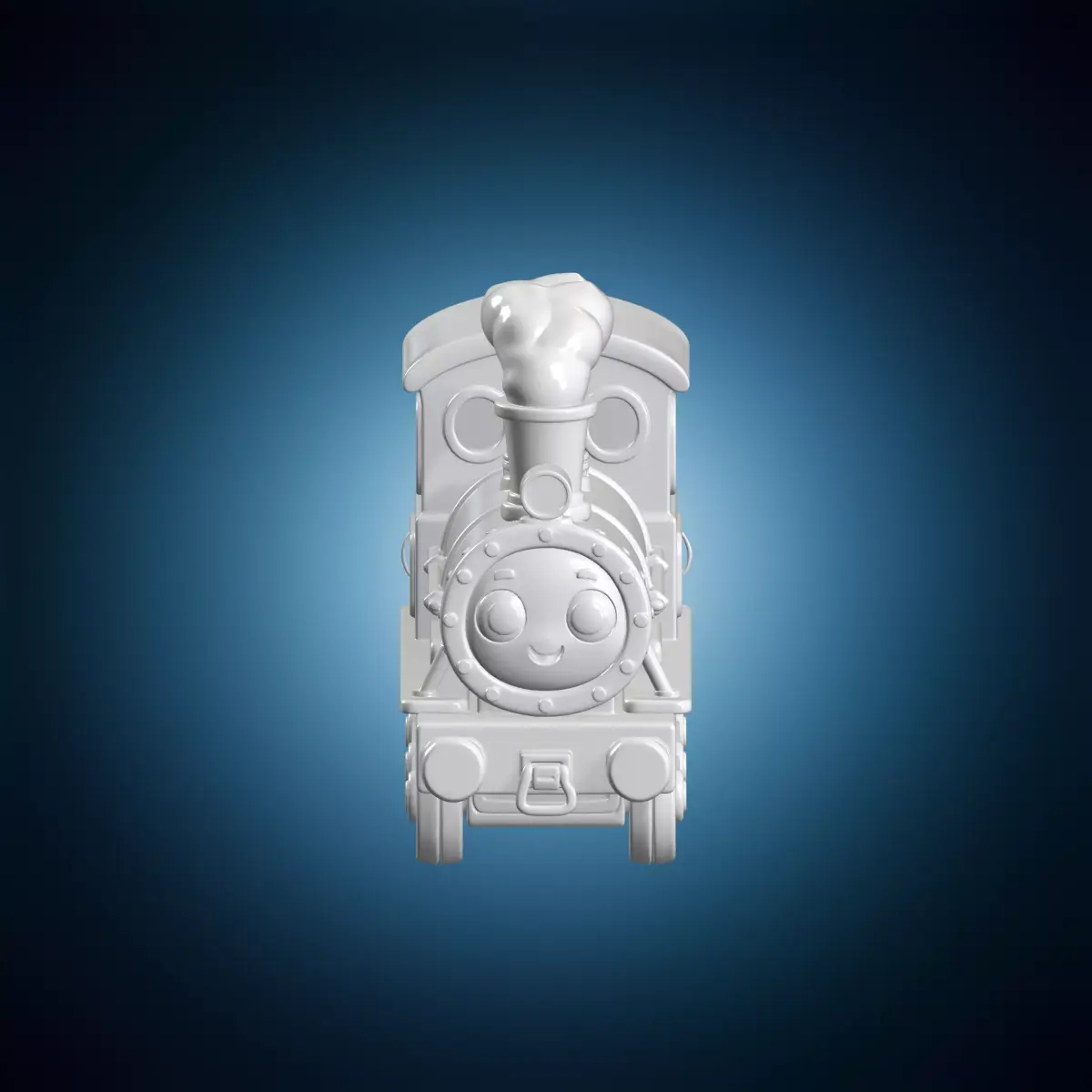 Cute Cartoon Steam Engine 3D Print Model 3D print model
