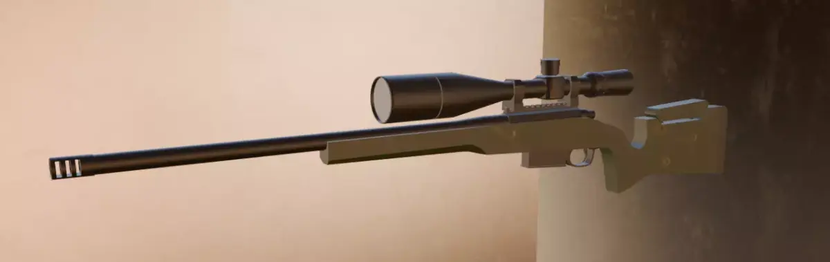 Sniper Rifle  Free low-poly 3D model