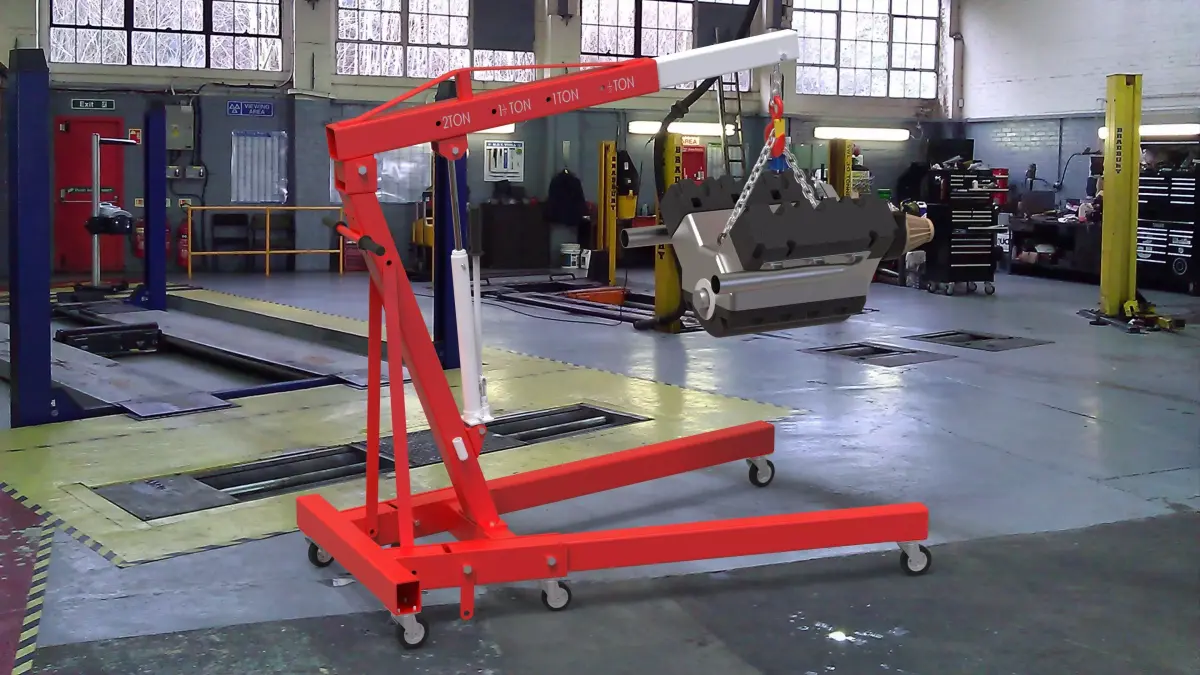 Folding Engine Crane 4K 3D model
