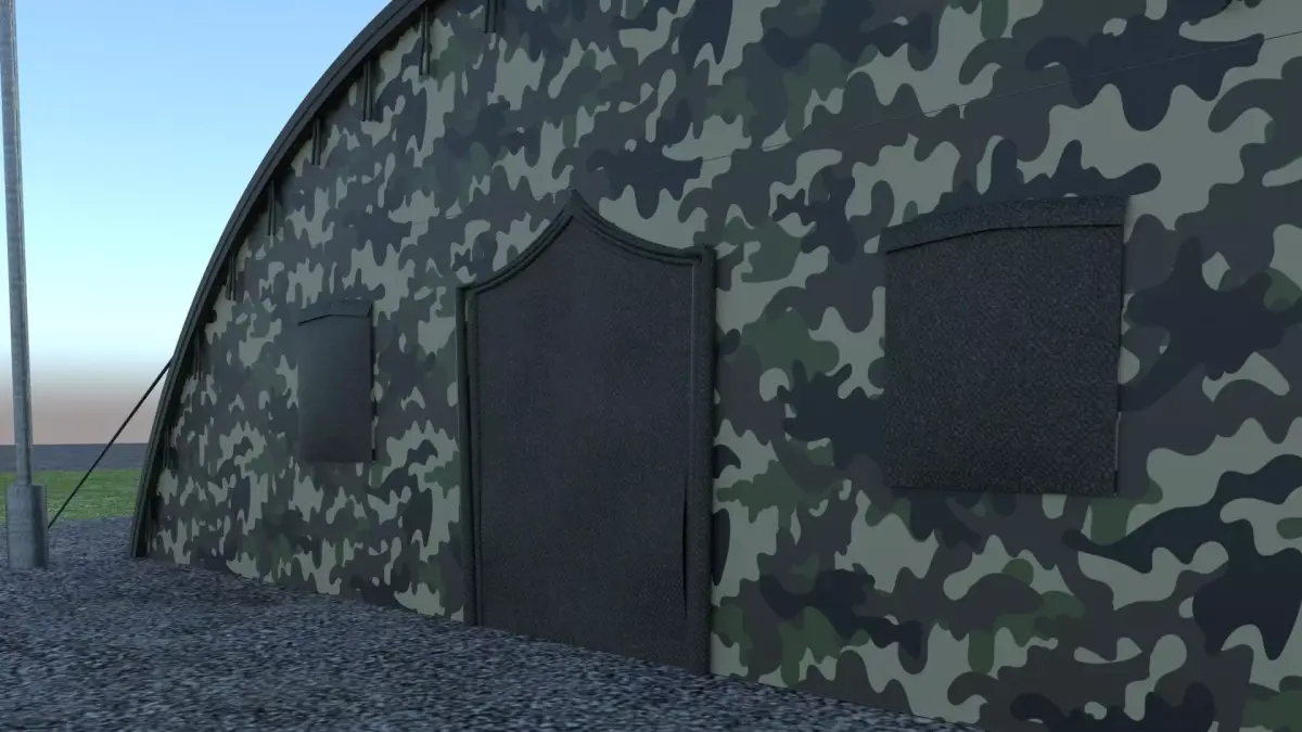 MILITARY TENT Low-poly 3D model 3