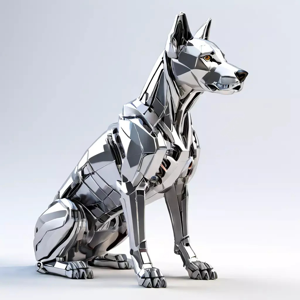 SciFi Robotic Dog 3D Model Low-poly 3D model