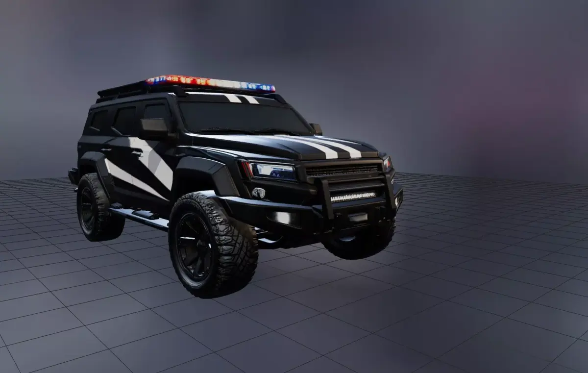 Armored Police Tactical SUV Interceptor Vehicle 3D print model